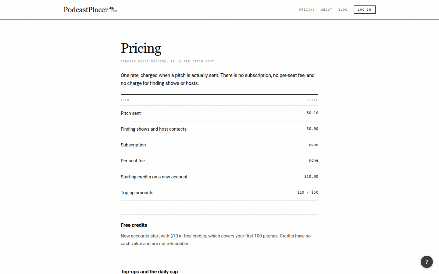 Pricing